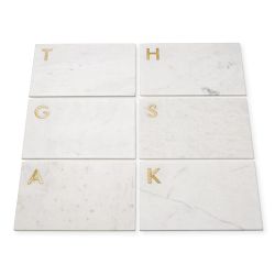 Marble &amp; Brass Monogram Board