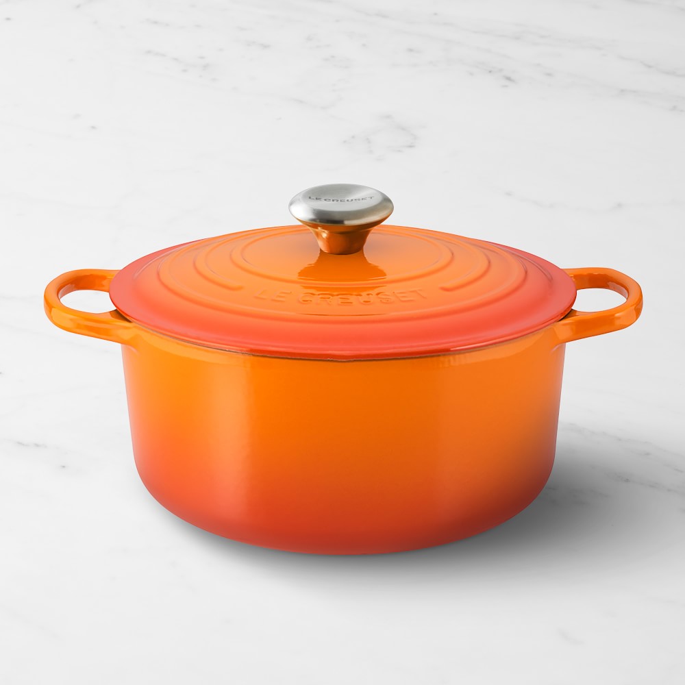 Le Creuset Signature Enameled Cast Iron Round Dutch Oven - 7 1/4-Qt., Flame
