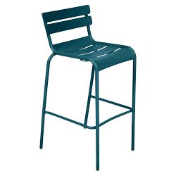 Luxembourg High Stool S/2 Aluminum Acapulco Blue