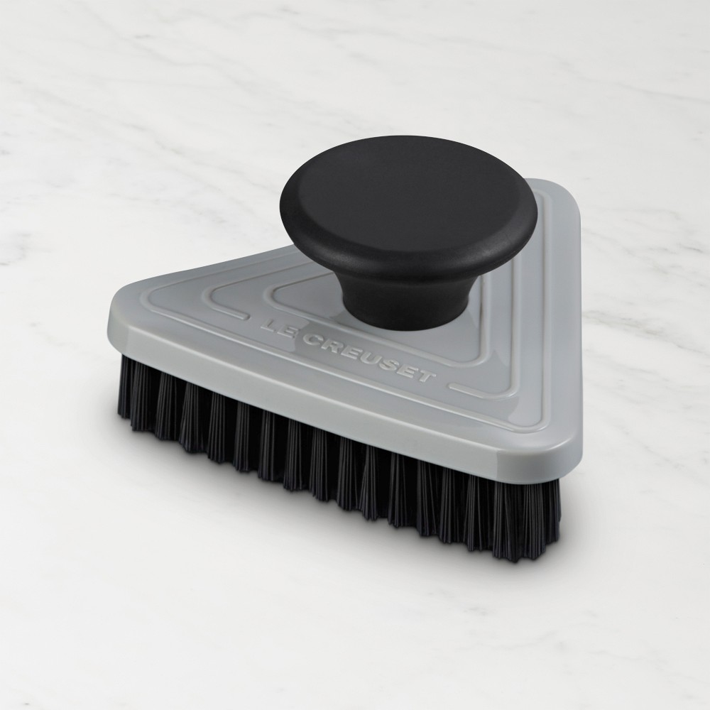 Le Creuset Round & Triangle Skinny Grill Cleaning Brushes, Set of 2 - French Grey