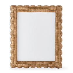 OPEN BOX: AERIN Wicker Scalloped Gallery Frame, 8" X 10"