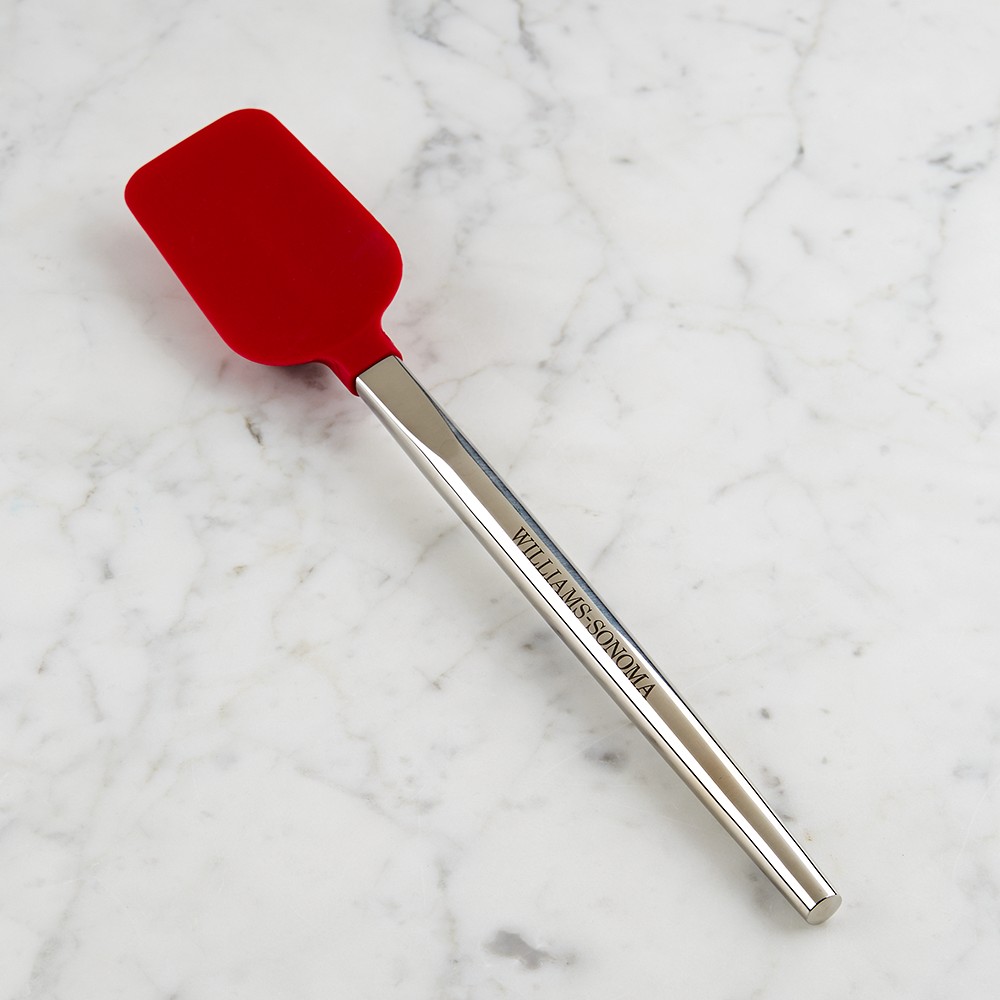 Williams Sonoma Silicone Red Spoonula with Stainless-Steel Handle