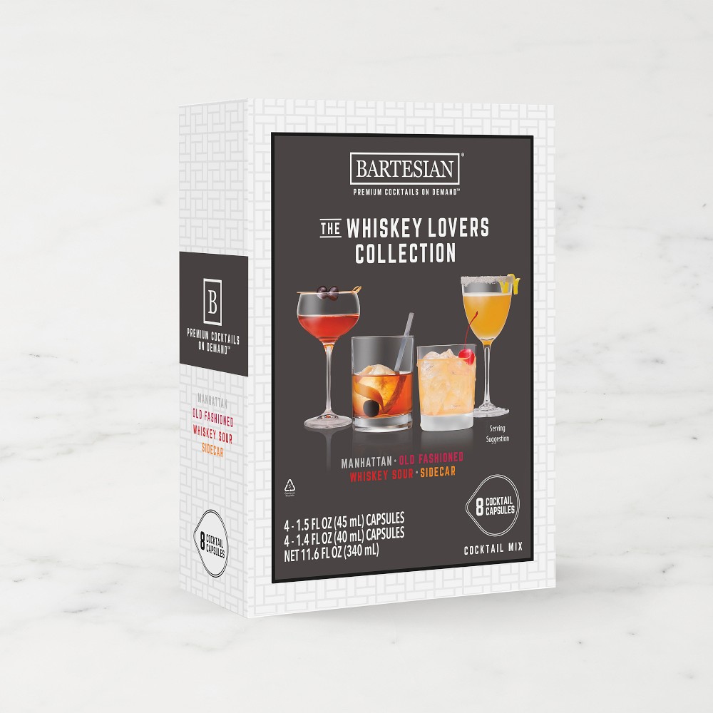 Bartesian Whiskey Lover's Cocktail Capsules, 8 Pack