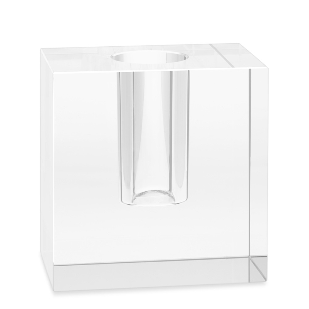 Williams Sonoma Crystal Block Vase - Medium