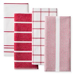 Super Absorbent Waffle Weave Multi-Pack Towels, Claret Red