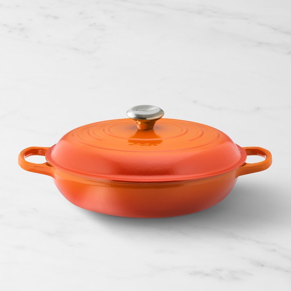 Le Creuset Signature Enameled Cast Iron Braiser - 3 1/2-Qt., Flame