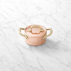 Mauviel M'Minis Copper Round Cocotte, 0.3-Qt.