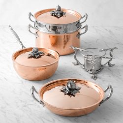 Ruffoni Opus Cupra Hammered Copper 8-Piece Cookware Set