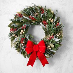 Holiday Jingle Live Wreath, 22"