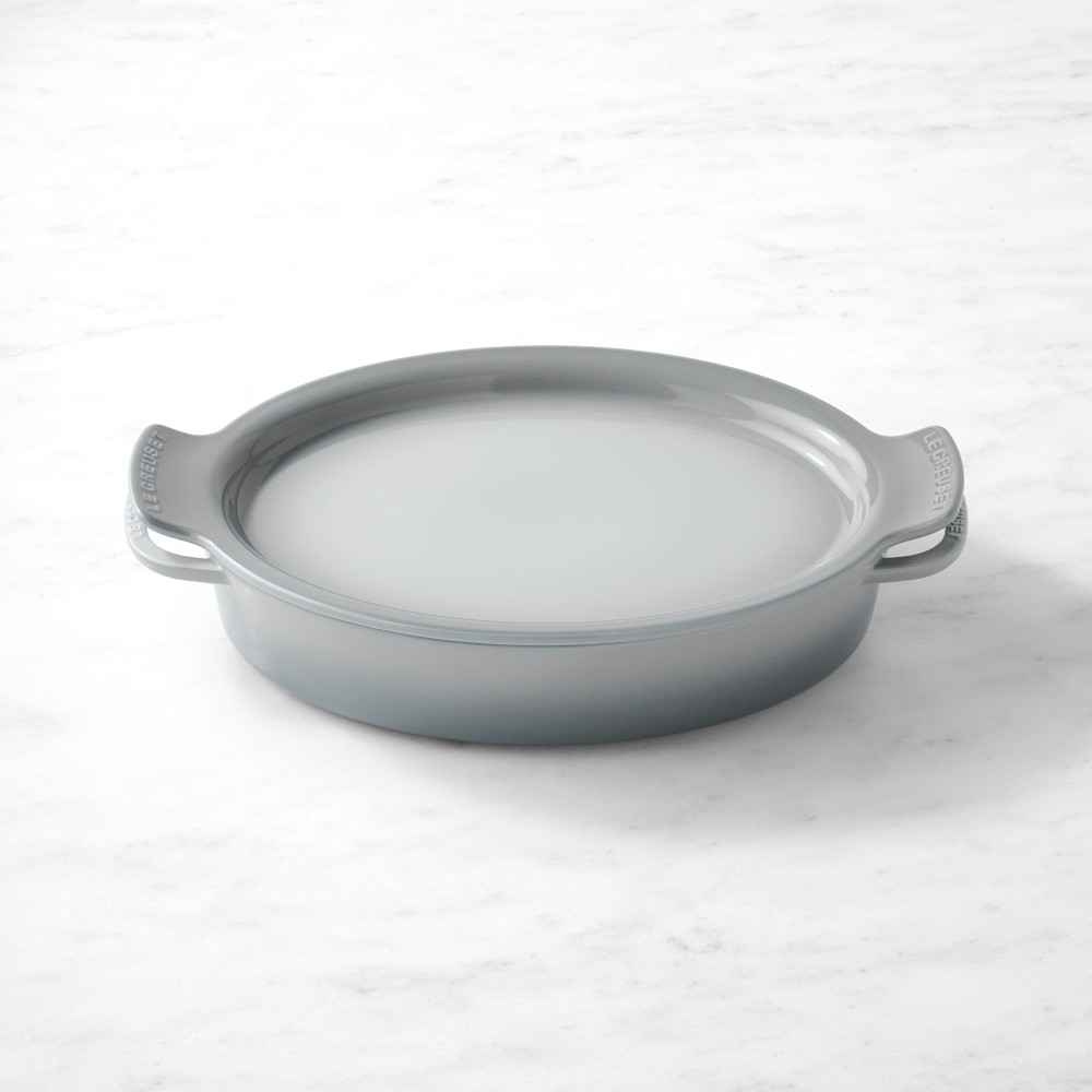 Le Creuset Heritage Stoneware Oval Baker with Platter Lid, 3 1/2-Qt. - 3 1/2-Qt., French Grey