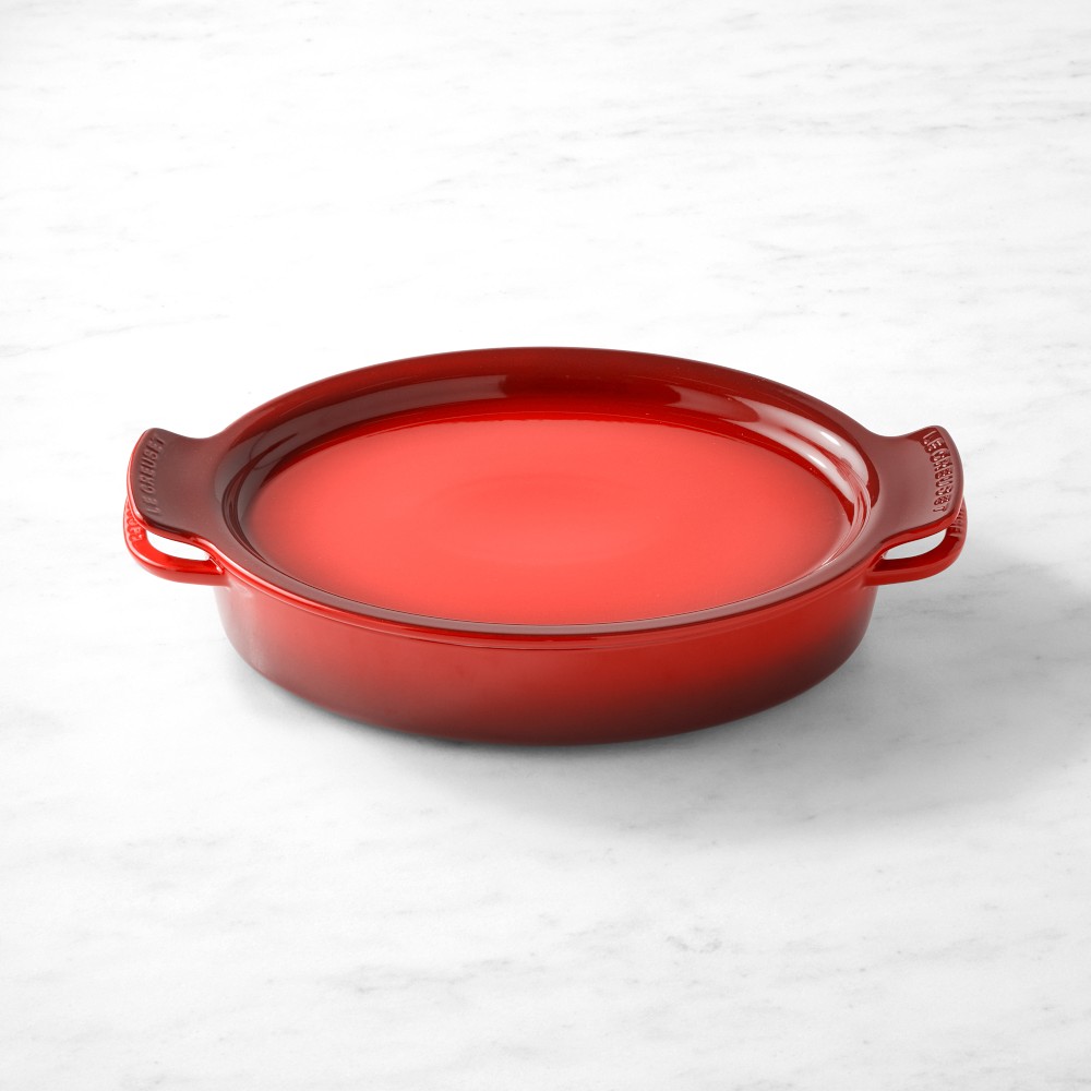 Le Creuset Heritage Stoneware Oval Baker with Platter Lid, 3 1/2-Qt. - 3 1/2-Qt., Cerise