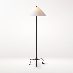 Williams Sonoma Home x Josh Young Lyons Floor Lamp, Cast Iron, White Shade