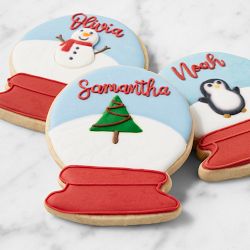 Personalized Snow Globe Cookies, Set of 3