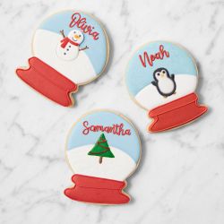 Personalized Snow Globe Cookies, Set of 3
