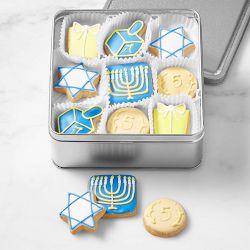 Assorted Hanukkah Cookie Tin, Set of 27, Hanukkah Delivery
