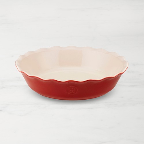 Emile Henry Modern Classics French Ceramic Pie Dish, Red