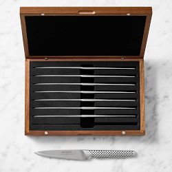 Global Classic Steak Knives in Acacia Gift Box, Set of 8
