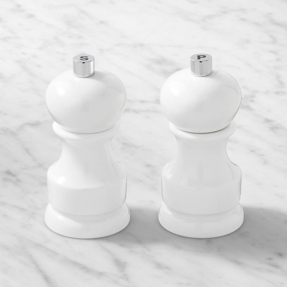 Williams Sonoma Bistro White Salt & Pepper Mills Set, 4"
