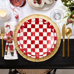 MacKenzie-Childs Cherry Check Salad Plates