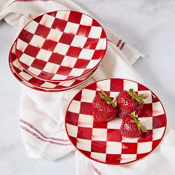 MacKenzie-Childs Cherry Check Appetizer Plates