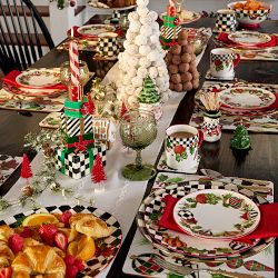 MacKenzie-Childs Deck The Halls Dinner Plates