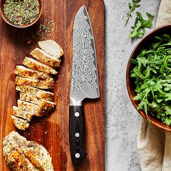 Zwilling Bob Kramer Damascus Steel Santoku Knife, 7"