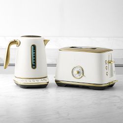 Breville Brass Luxe Kettle & Toaster Set, Sea Salt & Brass