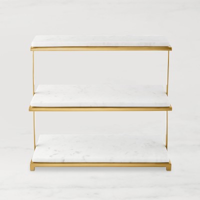 Marble & Brass 3-Tiered Stand | Williams Sonoma