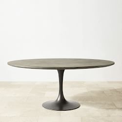 Tulip Oval Dining Table, Grey, Concrete Top