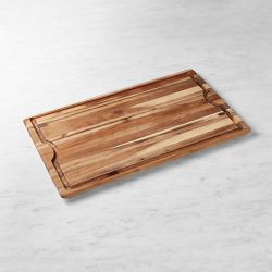 Williams Sonoma Teak BBQ Cutting and Carving Board, 30x18
