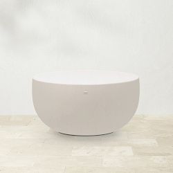 Blinde Circ 30" Round Coffee Table, Bone