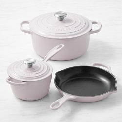 Le Creuset Signature Enameled Cast Iron 5-Piece Cookware Set, Shallot