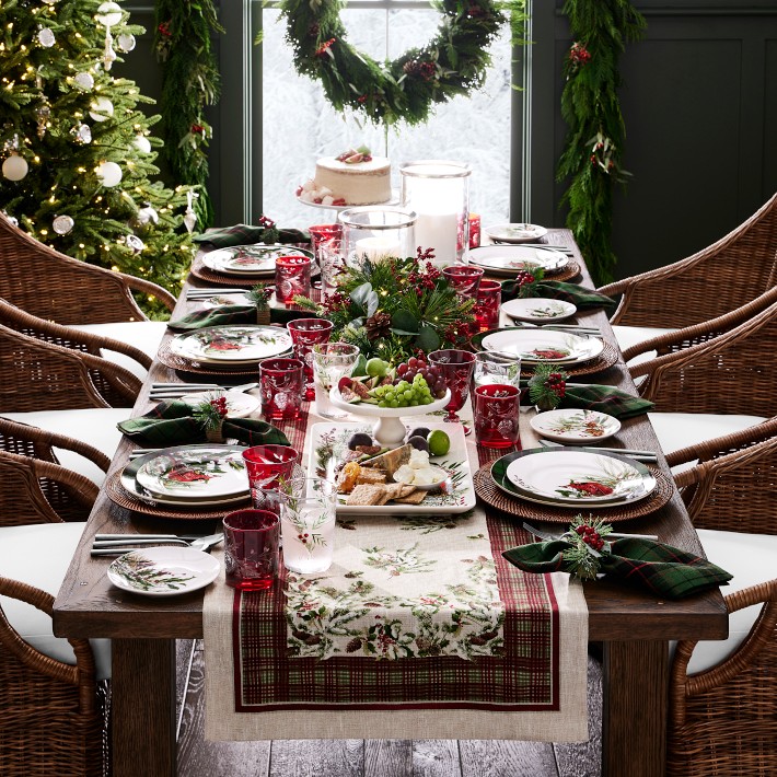 【新品】　WILLIAMS-SONOMA クリスマスプレート Christmas Forest Dinner Plates | Williams Sonoma