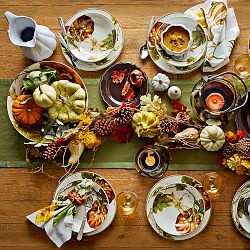 Service De Table Williams Sonoma Harvest Pumpkin - 20 Pièces (assiettes, Bols, Mugs) Thanksgiving