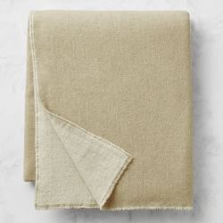 Reversible Double Face Solid Cashmere Throw