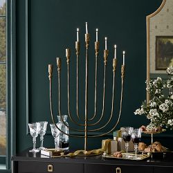 Hammered Metal Menorah