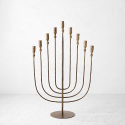 Hammered Metal Menorah