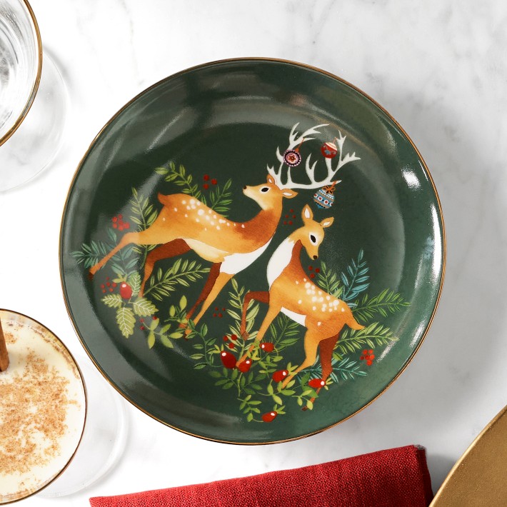 Christmas Forest Appetizer Plates Williams Sonoma