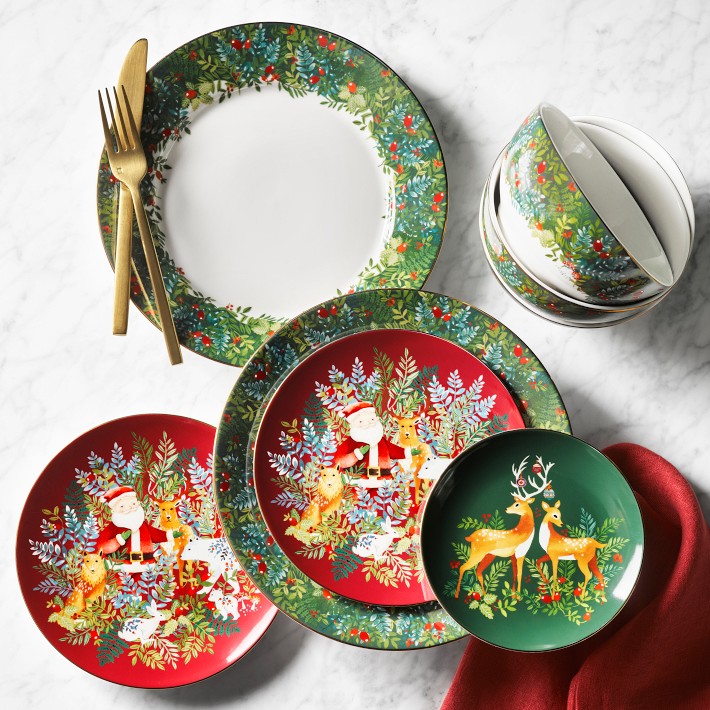 Christmas Forest Appetizer Plates | Williams Sonoma
