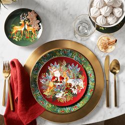 Christmas Forest Salad Plates