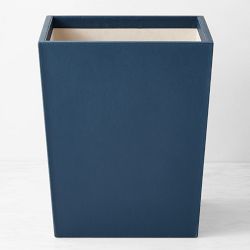 Blue Faux Leather Desk Accessories