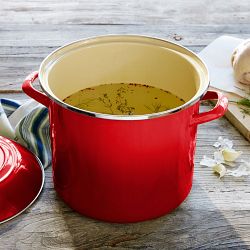 Enameled-Steel Stock Pot with Stainless-Steel Knob - Thumbnail 5