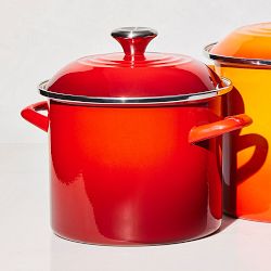 Enameled-Steel Stock Pot with Stainless-Steel Knob - Thumbnail 3