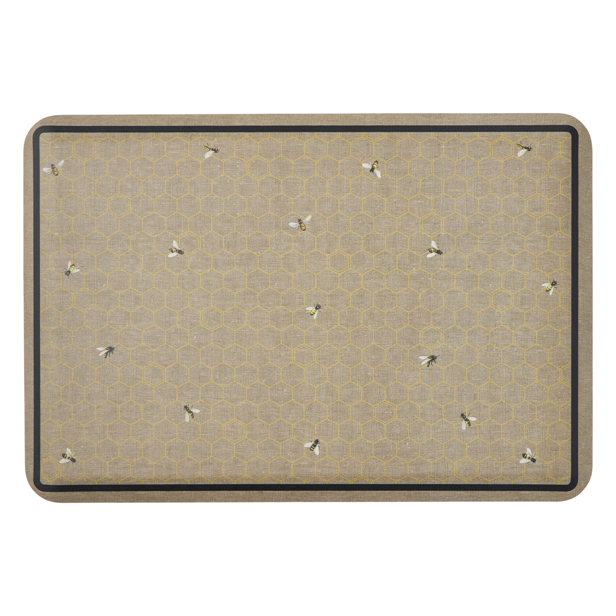 Happy Feet Bee Cushioned Kitchen Mat