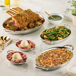 Hestan Provisions Stainless-Steel Oval Gratin Roaster