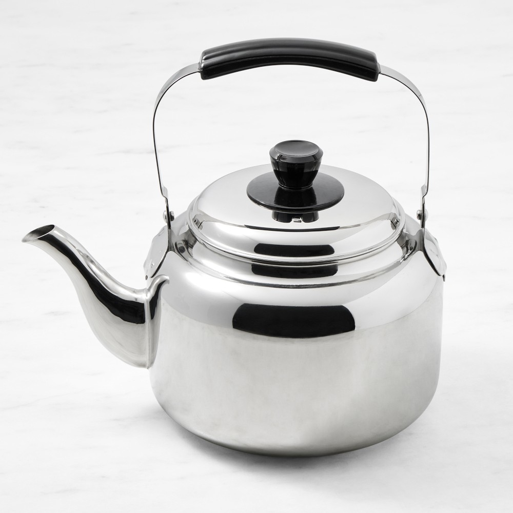 Demeyere Resto Stainless-Steel Tea Kettle - 4-Qt.