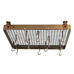 Enclume Professional Low Ceiling Rack with 12 Hooks, Brushed Copper, 24"