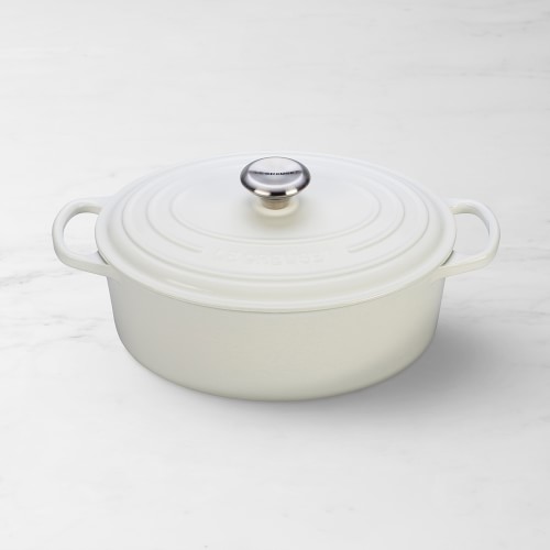 Le Creuset Signature Enameled Cast Iron Oval Dutch Oven, 5-Qt., White