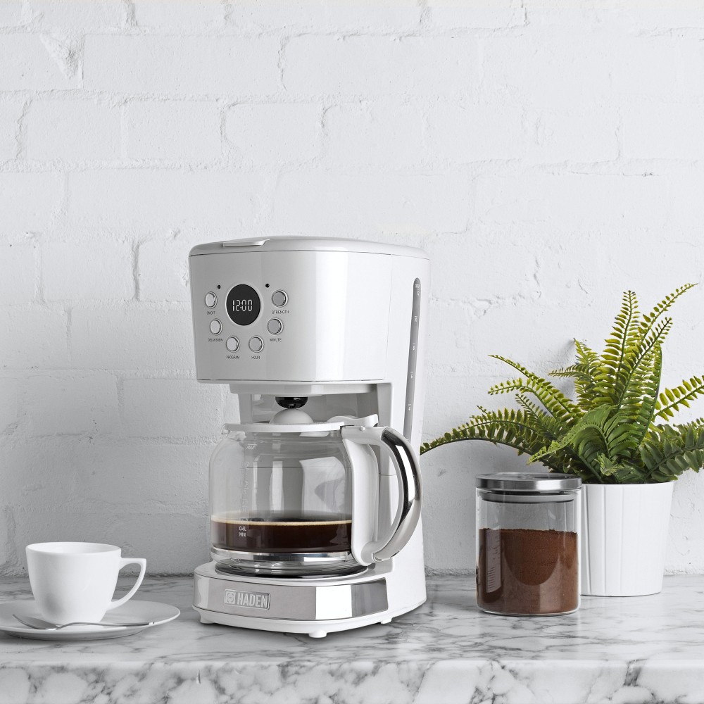 Haden Programmable Coffee Maker, 12-cup - Ivory, 12-cup
