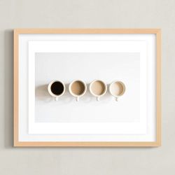 Minted, Katie Short, Coffee Cathy, Float Mount, 11x14, Natural Wood Frame